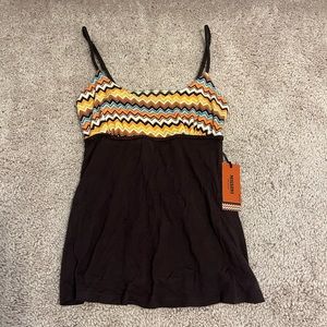 MISSONI FOR TARGET TANKINI SWIM TOP EXTRA SMALL NWT